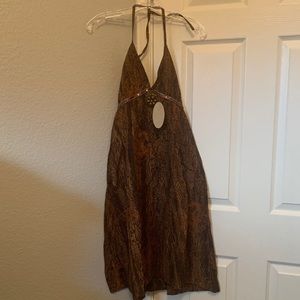 VTG Embellished Halter Dress